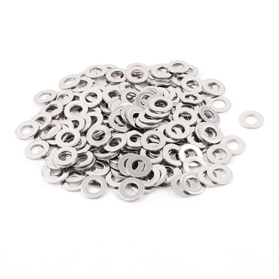 uxcell Uxcell 200pcs 304 Stainless Steel M6 Plain Flat Washers Spacer Silver Tone
