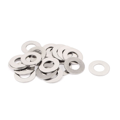 Harfington Uxcell 20pcs 304 Stainless Steel M12 Thin Flat Washers Silver Tone