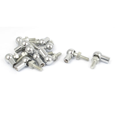 Harfington Uxcell 6mm Male to Female Thread Metal L Shape Ball Joint Rod End Bearing 12pcs