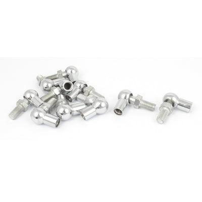 Harfington Uxcell 12pcs 8mm Male/Female Thread L Shape Ball Joint Rod End Bearing Silver Tone