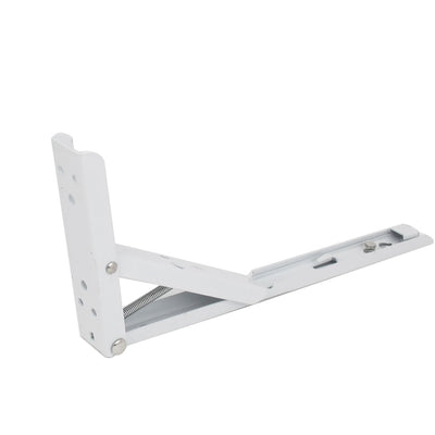 Harfington Uxcell 12" x 5" L Shaped Metal Right Angle Folding Table Shelf Bracket White