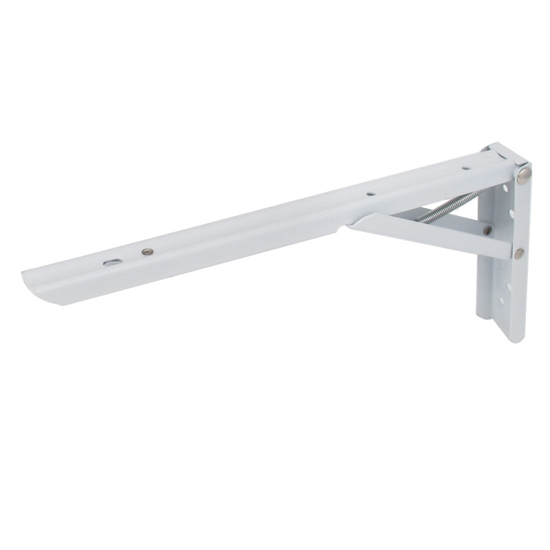 uxcell Uxcell 12" x 5" L Shaped Metal Right Angle Folding Table Shelf Bracket White