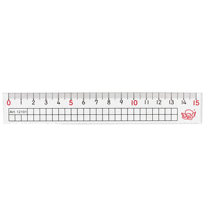 Harfington Plastic Straight Flex Edge Ruler Measuring Tool Clear 15cm Range