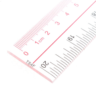 Harfington Uxcell Clear Plastic Inch Metric 50cm Measure Range Straight Ruler Measuring Tool