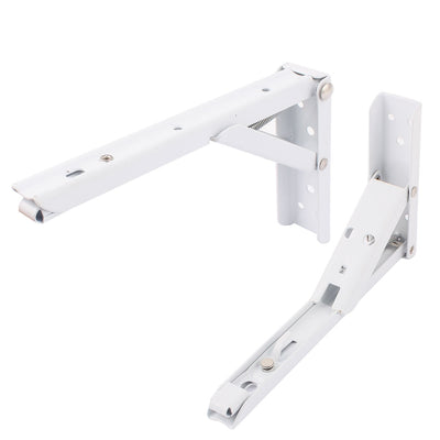 Harfington Uxcell 19.5cm x 11cm White Metal 90 Degree Angle Support Shelf Corner Bracket 2 Pcs