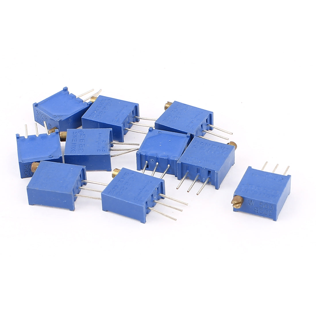 uxcell Uxcell 10Pcs Potentiometer Trimmer Variable Resistor Resistive 3296W 503 50K