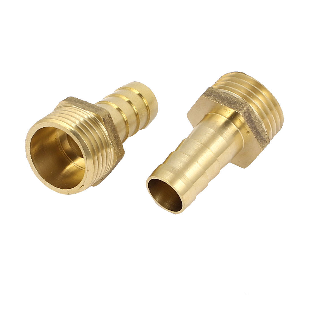 Uxcell Uxcell 1/2BSP Male Thread 12mm Inner Dia Brass Hose Barb Coupler Fitting Connector 2pcs