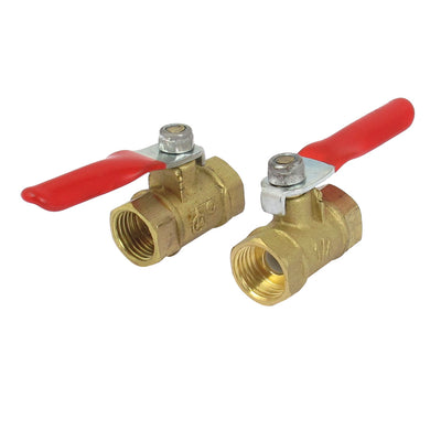 uxcell Uxcell Female to Female Thread Air Water Pneumatic Gas Ball Valve 2pcs