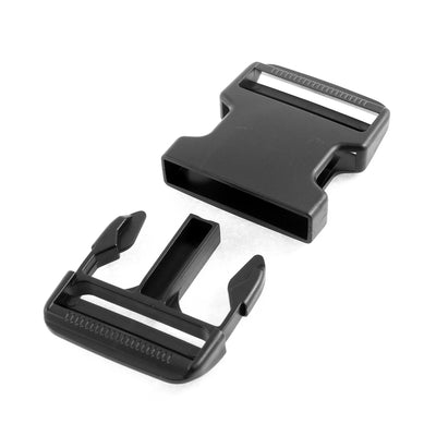 Harfington Uxcell Plastic Clasp Side Release Buckle Black 2 Inches Webbing Strap