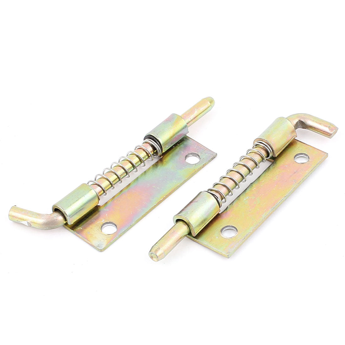 uxcell Uxcell Gate Door Metal Right Left Hand Spring Loaded Barrel Bolt Latch Bronze Tone 2Pcs