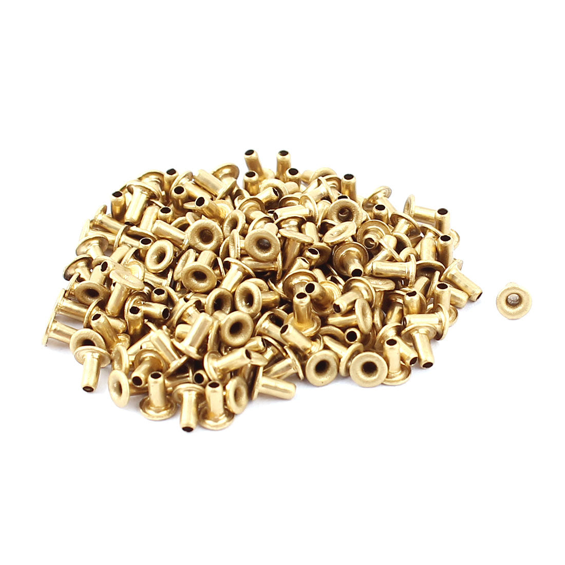 uxcell Uxcell 200pcs M1.5x3 Copper Via Vias Plated Through Hole Rivets Hollow Grommets PCB Circuit Board