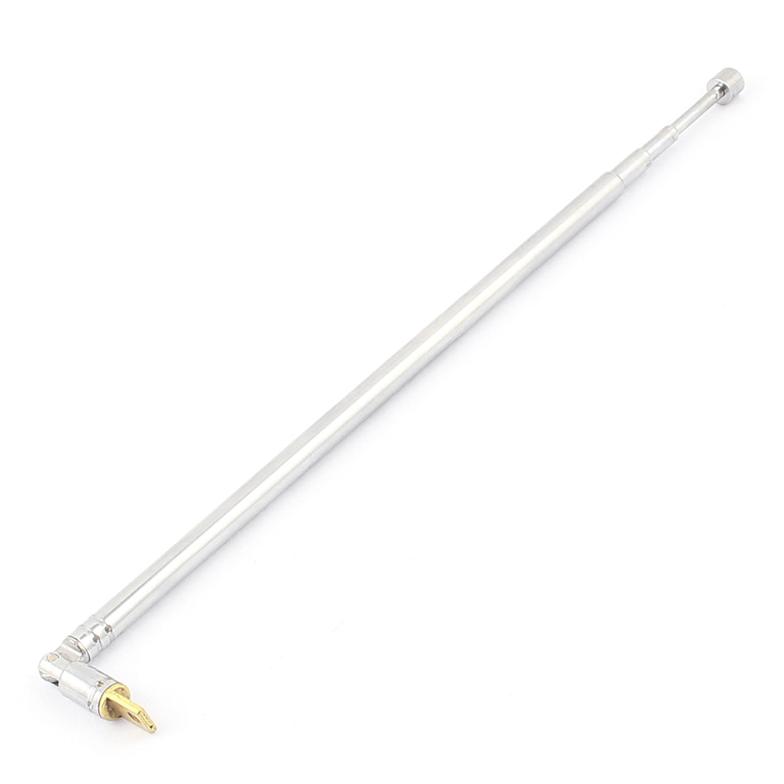 uxcell Uxcell 62.5cm 4 Section Stainless Steel AM FM Radio Universal Telescopic Antenna