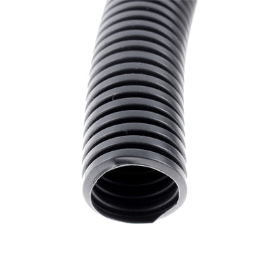 Harfington Uxcell 4.95 M 23 x 28.5 mm Plastic Corrugated Conduit Tube for Garden,Office Black