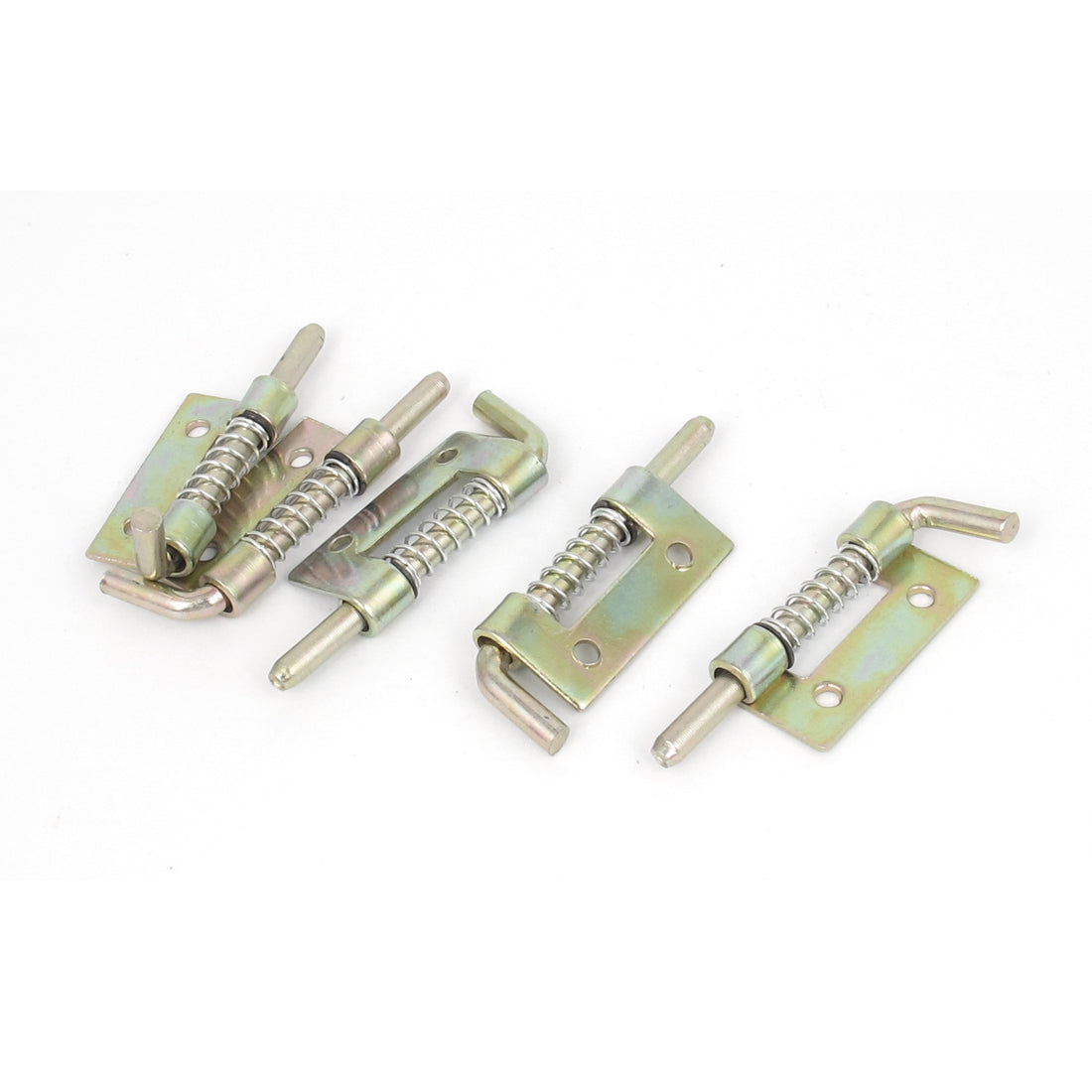 uxcell Uxcell 5pcs Bronze Tone Metal Locked Right-handed Spring Loaded Bolt Latch for Gate Door