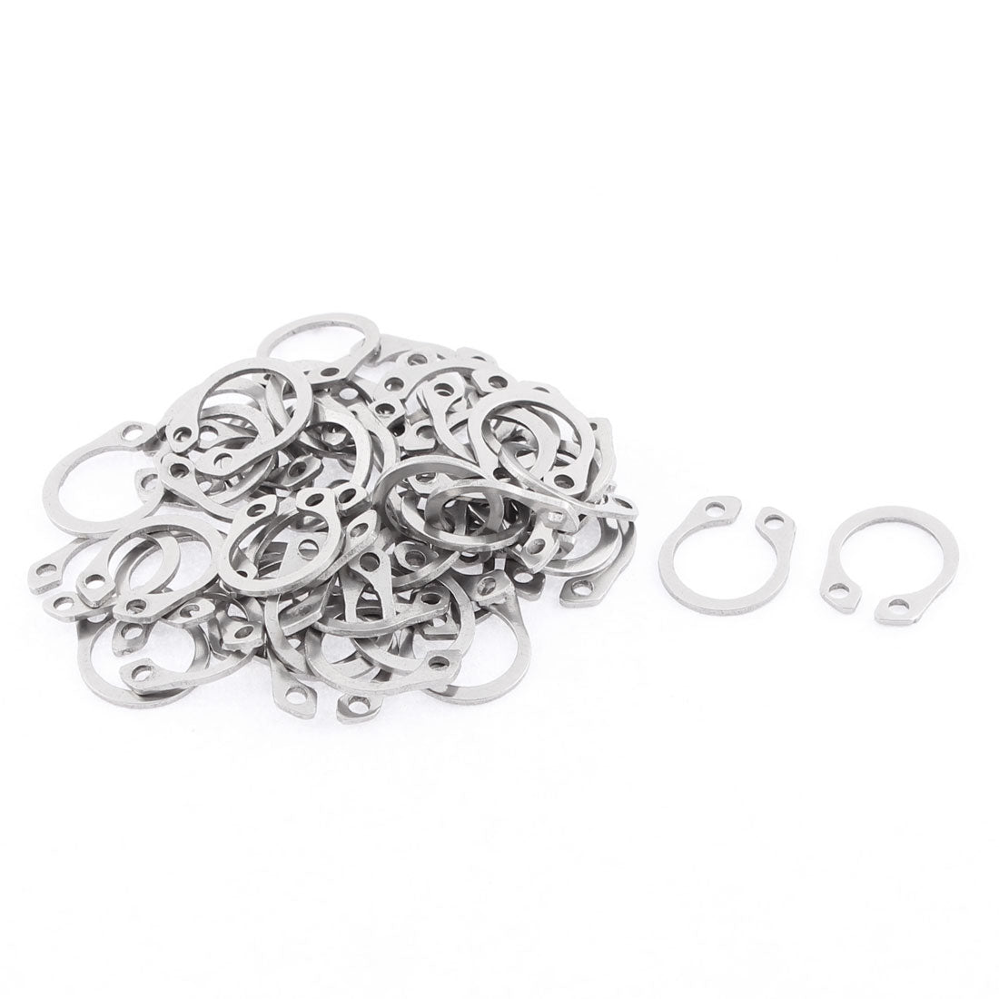 uxcell Uxcell 11mm Stainless Steel External Internal Circlips C-Clip Retaining Snap Rings 50pcs