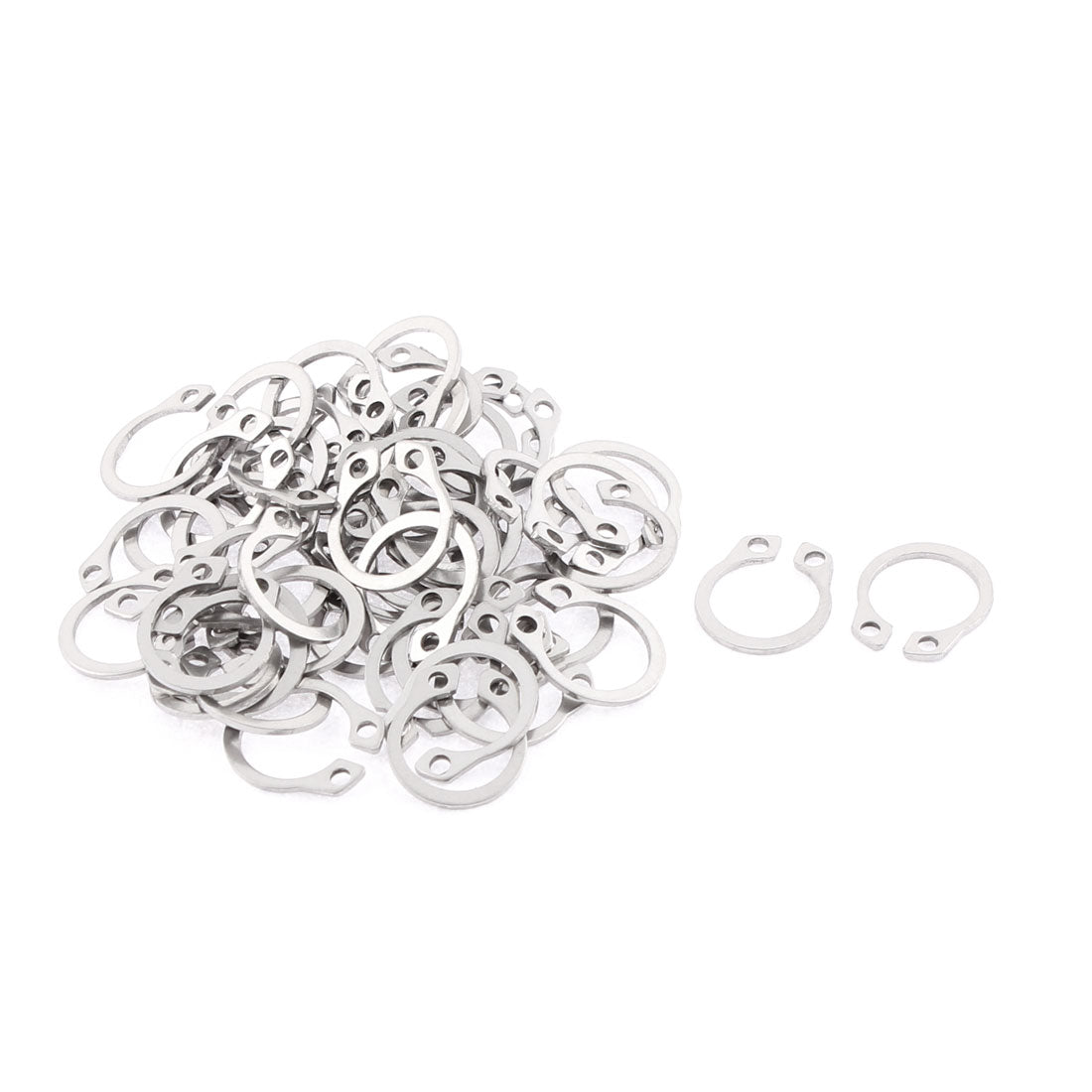 uxcell Uxcell 12mm Stainless Steel External Internal Circlips C-Clip Retaining Snap Ring 50pcs