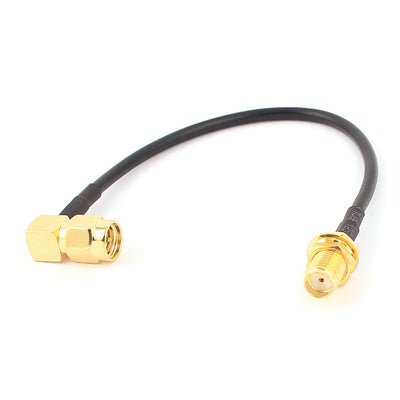 Harfington Uxcell SMA-KY Male to SMA-JW Female RG174 RF Coaxial Cable Pigtail Wire 150mm