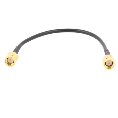 Harfington Uxcell SMA-J Male to SMA-J Male RG174 Coaxial Cable Pigtail 15cm