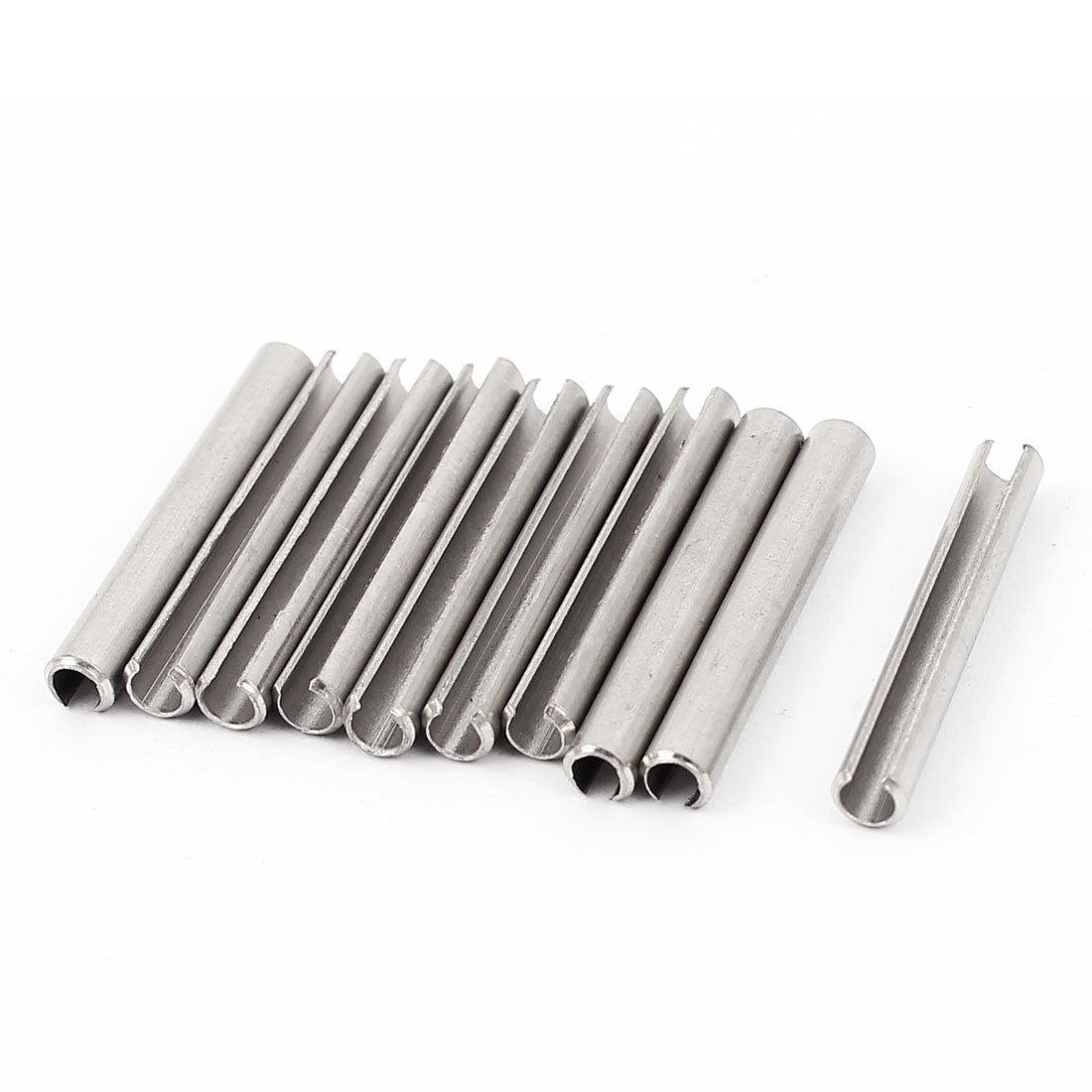 uxcell Uxcell 10pcs M3 x 25mm 304 Stainless Steel Open Spring Split Dowel Tension Roll Cotter Pin