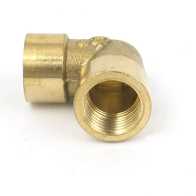 Harfington Uxcell 1/4BSP Female to Female Metal L Shape Elbow Hose Pipe Tube Fitting Connector 2pcs