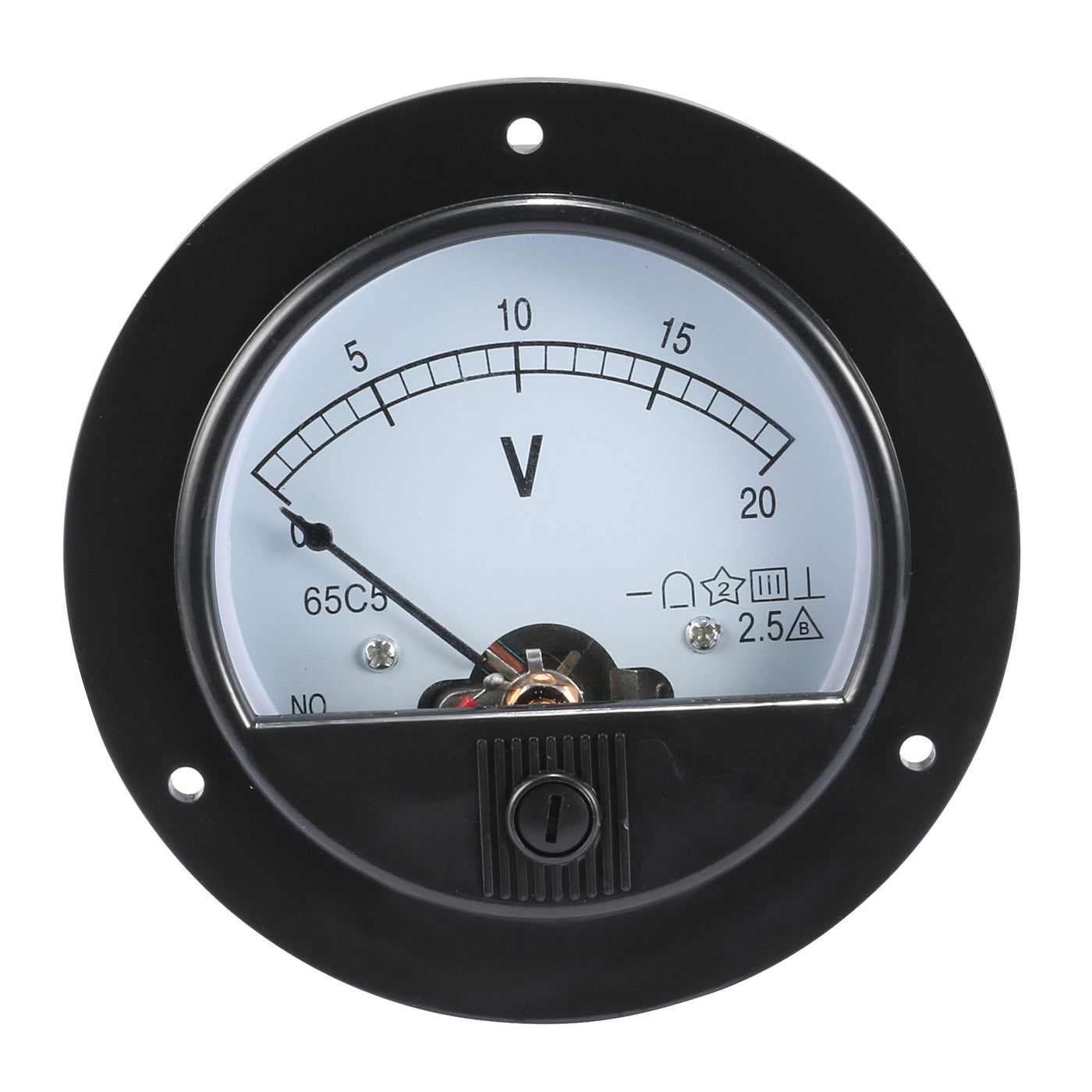 uxcell Uxcell DC 0-20V Round Analogue Panel Meter Volt Voltage Gauge Analog Voltmeter