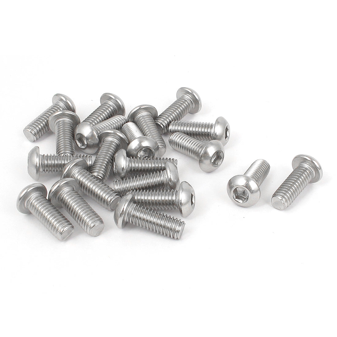 uxcell Uxcell M6x16mm Stainless Steel Hex Socket Machine Countersunk Round Head Bolts 20PCS