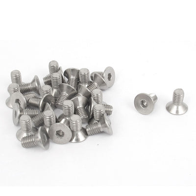 uxcell Uxcell M5 x 10mm Metric 304 Stainless Steel Hex Socket Countersunk Flat Head Screw Bolts 30PCS