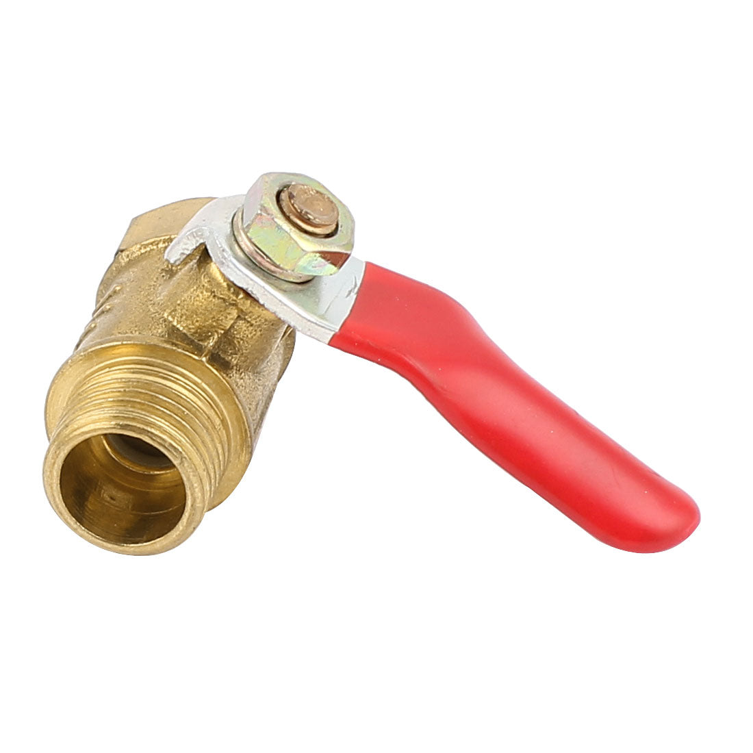 uxcell Uxcell 1/4BSP RED Lever Handle Brass Air Ball Valve Plumbing Fixing