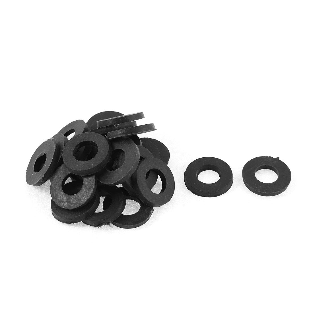 uxcell Uxcell 25 Pcs Rubber Round Shaped Flat Spacer Washer Gasket Seal Ring M10x20mmx3mm