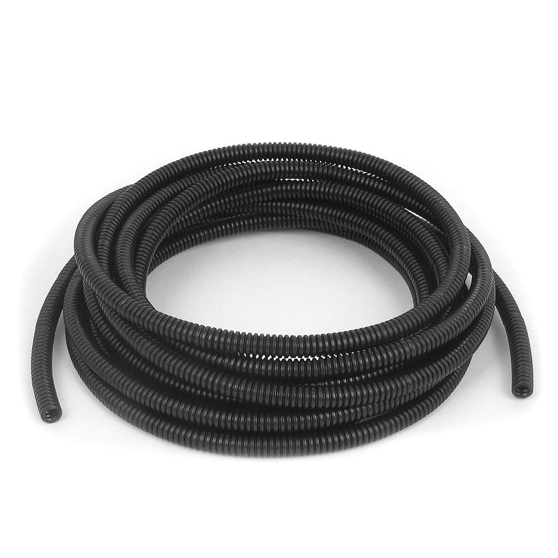 uxcell Uxcell 4.2 M 5 x 7 mm Plastic Flexible Corrugated Conduit Tube for Garden,Office Black
