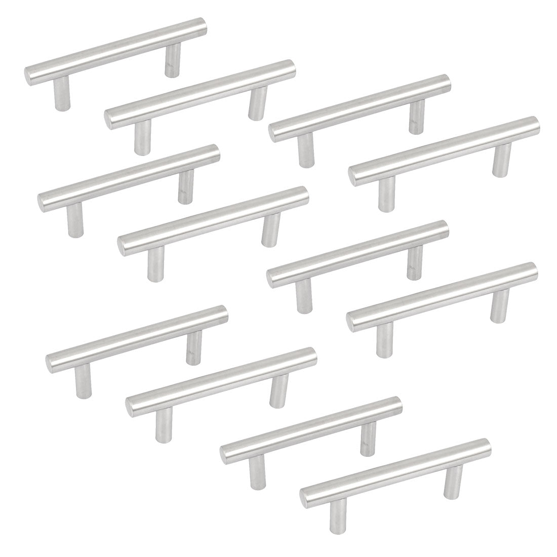 uxcell Uxcell 12pcs Stainless Steel Kitchen Cabinet Drawer T Bar Pull Handle 64mm Distance