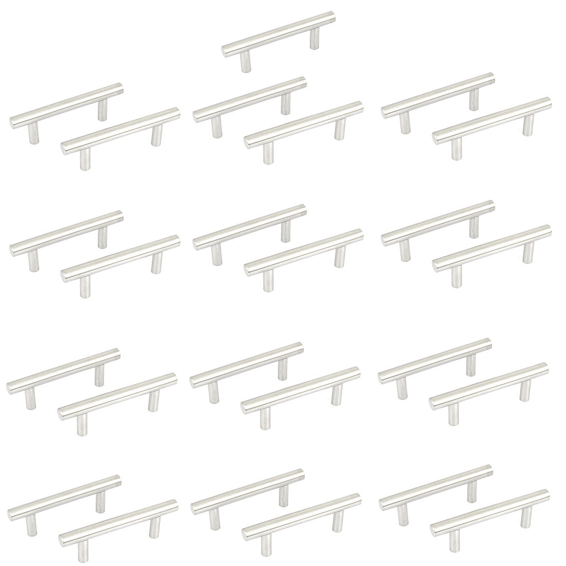 uxcell Uxcell 25pcs Stainless Steel Kitchen Cupboard Cabinet Drawer T Bar Pull Handle Knob 4"