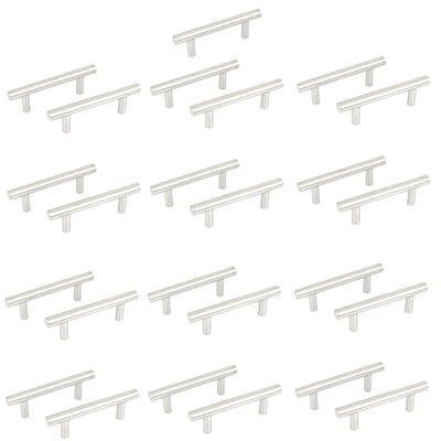 Harfington Uxcell 25pcs Stainless Steel Kitchen Cupboard Cabinet Drawer T Bar Pull Handle Knob 4"