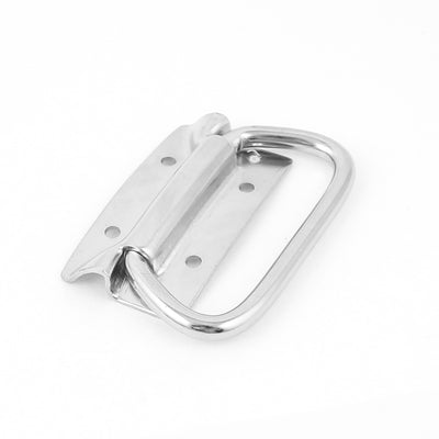 uxcell Uxcell Trunk Drawer Cupboard Tool Box Chest Metal Lifting Pull Handle Silver Tone