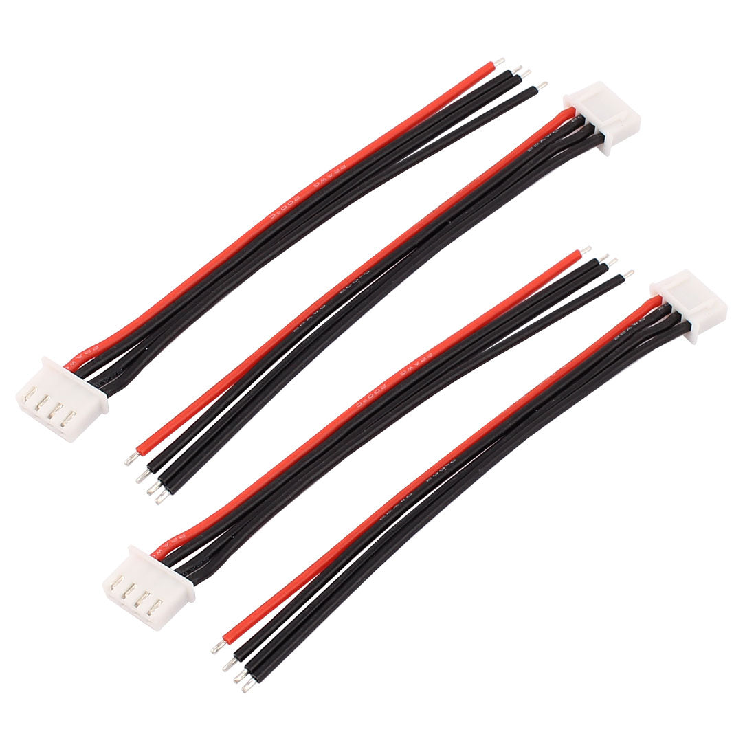uxcell Uxcell 4Pcs 3V 3S LiPo Battery Balance Charger Cable Lead Wire Connector 100mm