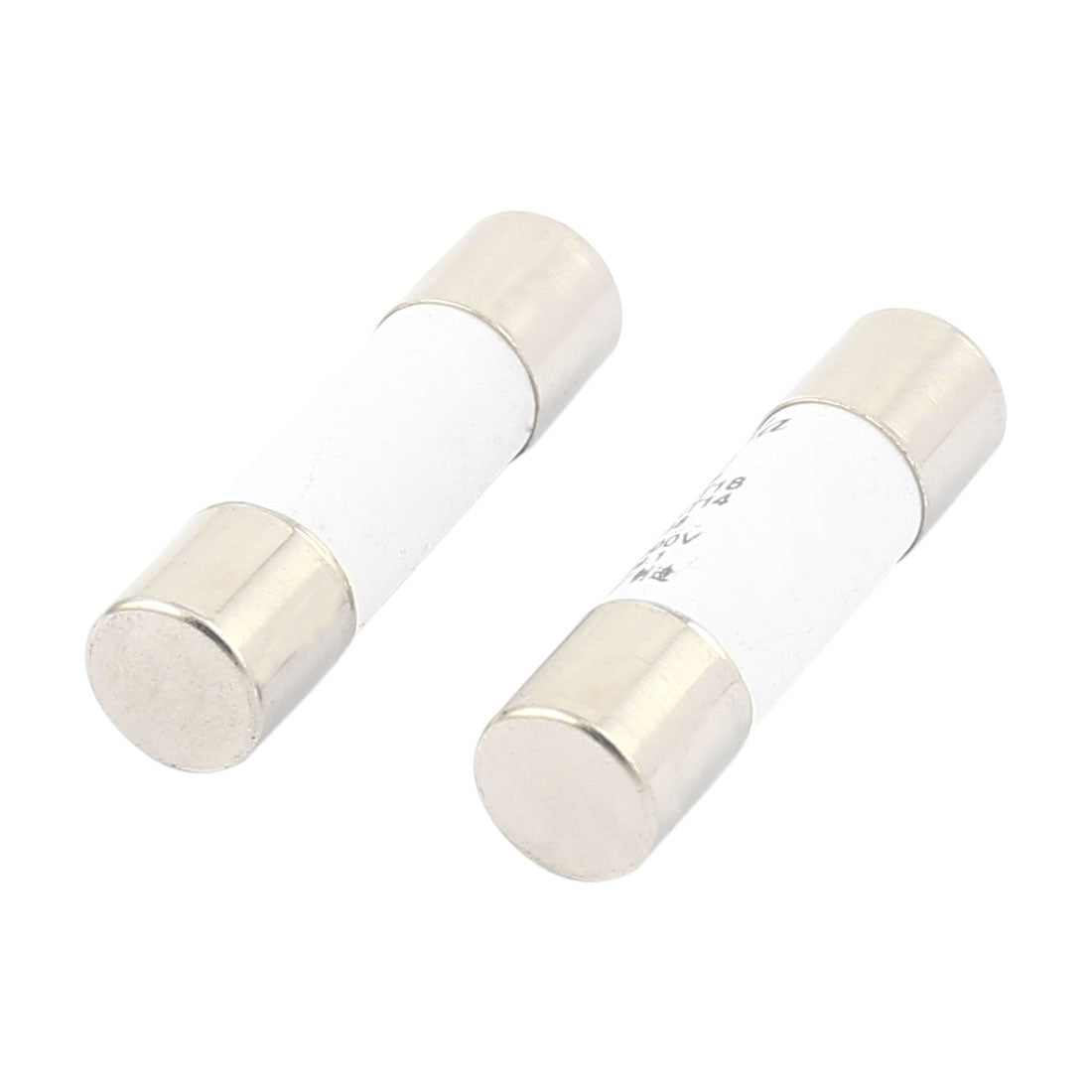 uxcell Uxcell 2 Pcs RO15 RT18 RT14 RT19 Ceramic Cylindrical Tube Fuse 1A 500V 10mmx38mm