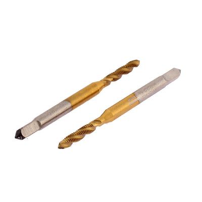 uxcell Uxcell M3 x 0.5 Screw Spiral Flute Ti Coated Spiral Point  2Pcs