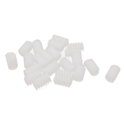 Harfington Uxcell 20 Pcs,2mm Hole 6mmx10mm Plastic Worm Gear for DIY Motor Reduction Box