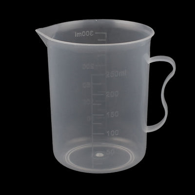 Harfington Uxcell 250ml Clear Plastic Measuring Cup With Handle Beaker Laboratory Set 3 Pcs