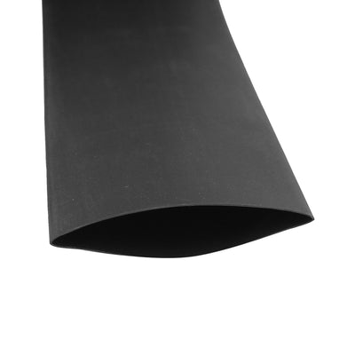 Harfington Uxcell 35mm Diameter 58.5mm Flat Width Polyolefin Insulation Heat Shrink Tubing 1.5M 5ft Black