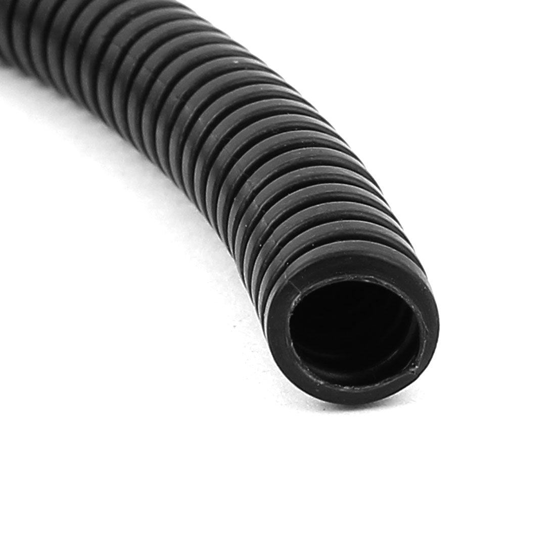 uxcell Uxcell 1.6 M 7 x 10 mm Plastic Flexible Corrugated Conduit Tube for Garden,Office Black
