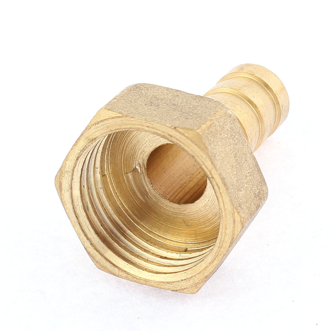 uxcell Uxcell Gas Hose Barb Brass Coupling Fitting 1/2BSP Female Thread Gold Tone