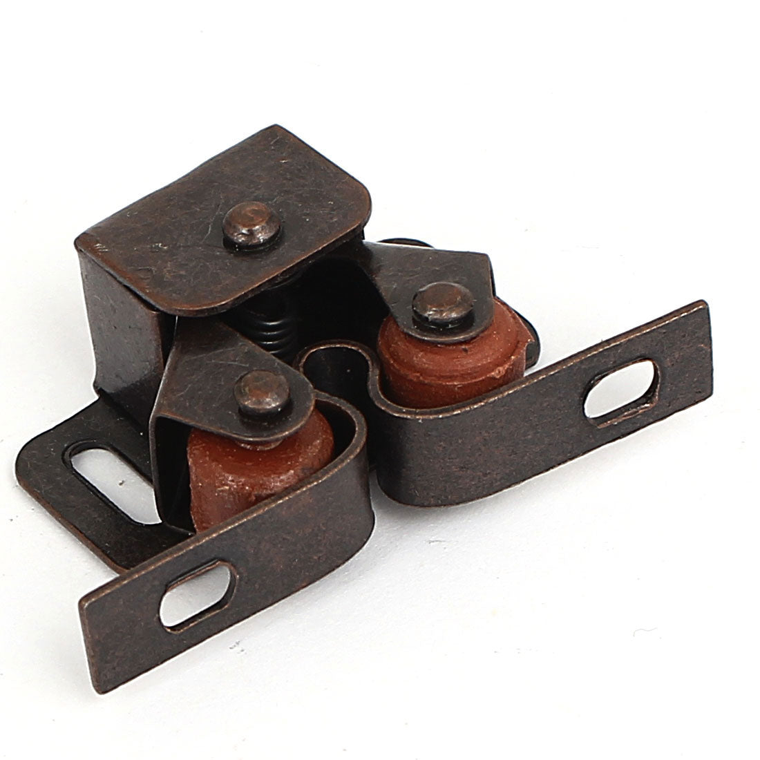uxcell Uxcell Cupboard Cabinet Door 33mm Length Double Twin Roller Catch Latch Bronze Tone