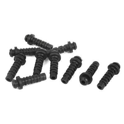 Harfington Uxcell 10pcs 26mmx5mmx3mm Rubber Strain Relief Cord Boot Protector Wire Cable Sleeve for Cellphone Charger