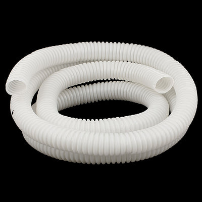 Harfington Uxcell 1.5 M 16 x 19 mm Plastic Corrugated Conduit Tube for Garden,Office White