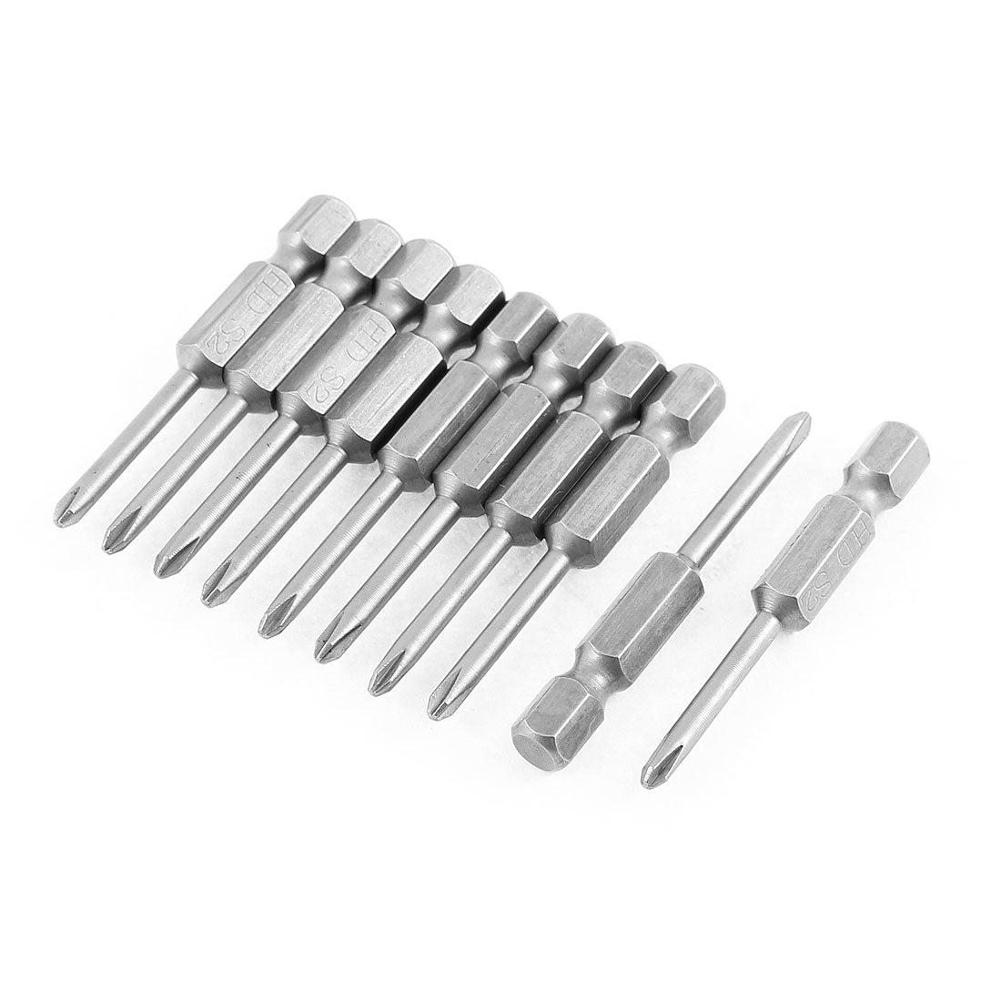 Uxcell Uxcell 10 Pcs 1/4" Hex Shank PH1 3mm Magnetic Phillips Crosshead Screwdriver Bit 50mm Long
