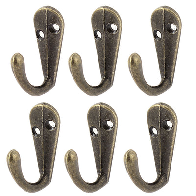 Harfington Uxcell Bedroom Vintage Style Wall Mounted Clothes Coat Hanger Hook Holder Rack 6pcs