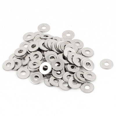 uxcell Uxcell M3 3mm Metric 304 Stainless Steel Flat Washer Gaskets 100pcs