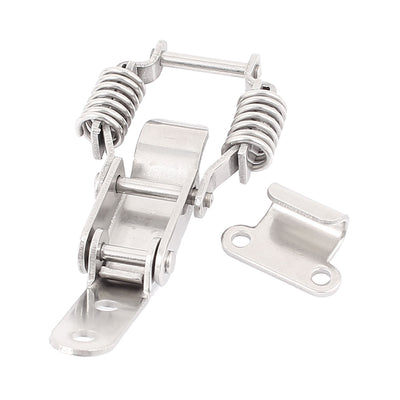 Harfington Uxcell 2.76" Length Compression Spring Loaded Stainless Steel Toggle Latch Catches
