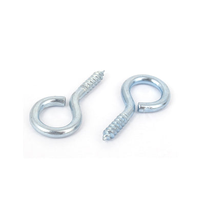 Harfington Uxcell 100 Pcs Blue Zinc Plated Ring Screw Eye Bolt Hook for Jewelry Findings